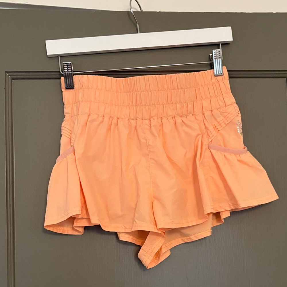 FP Movement orange get your flirt on shorts